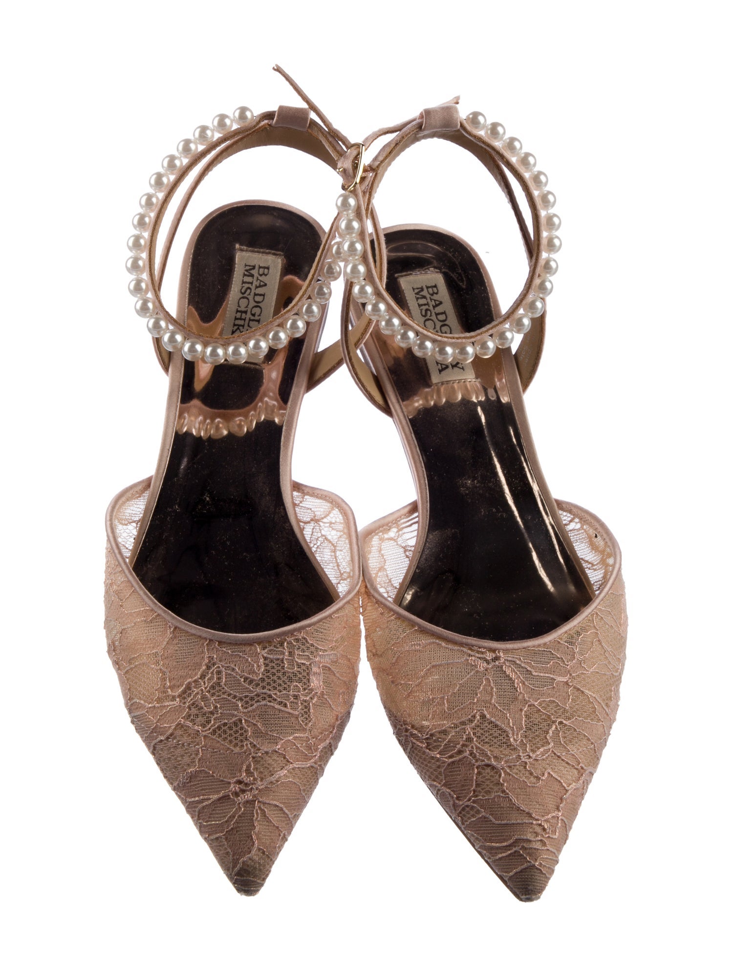 Badgley Mischka Leather Slingback Flats